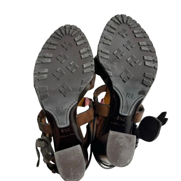Ralph Lauren Sharilla Leather Concho Sandal Brown Size 5.5 - Picture 6 of 6